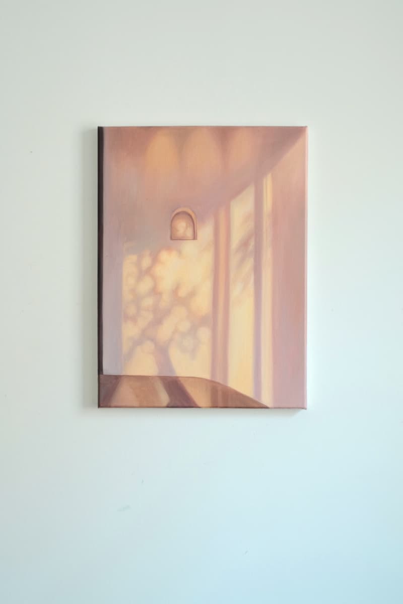 Texture & Light Oil Painting Series – Outside the Café Window Nian San