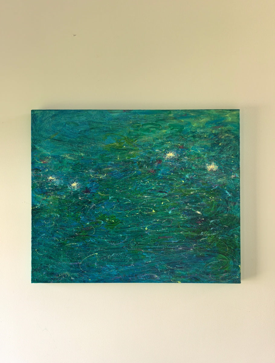 Abstract Water Lily Wall Art – Sleepwalking Water Lilies (Fine Art Print) Fengxi Ni