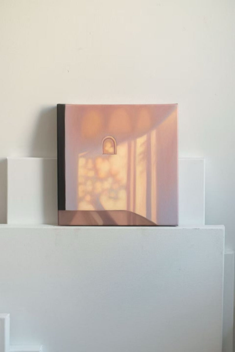 Texture & Light Oil Painting Series – Outside the Café Window Nian San