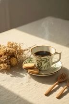 Willow & Swallow Espresso Cup with Saucer Set By ChiSu ChiSu