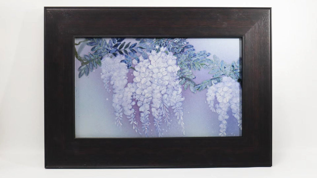 High-Temperature Glaze Ceramic Painting –Purple Mist & Hanging Branches (Original 1/1) Xianyue Lee