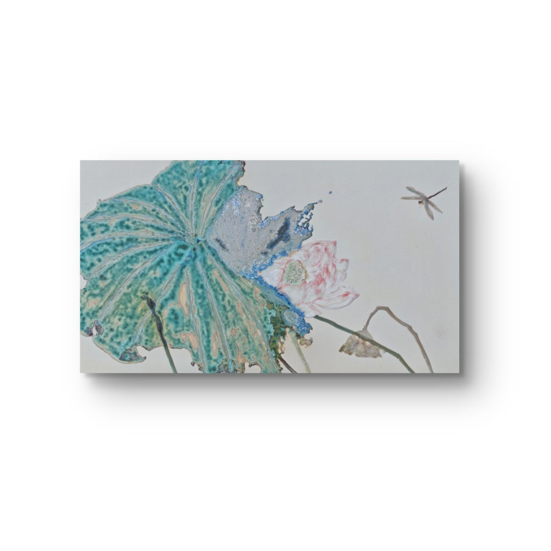 High-Temperature Glaze Ceramic Painting –Summer Lotus Reverie(Original 1/1) Xianyue Lee