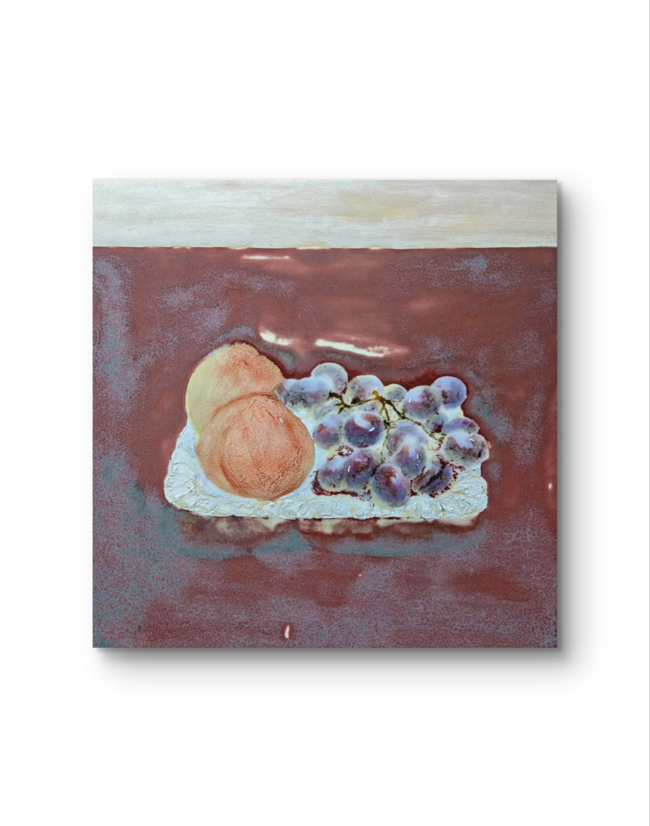 High-Temperature Glaze Ceramic Painting –A Peach-Flavored Summer (Original 1/1) Xianyue Lee