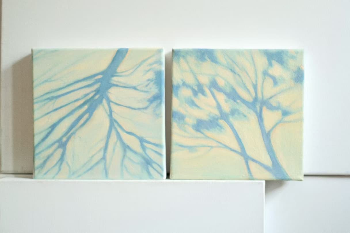 Texture & Light Oil Painting Series – Blue Tree Shadow Nian San