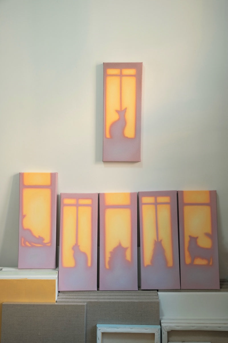 Custom Silhouette Oil Painting Series-To My Little Soulmate Nian San