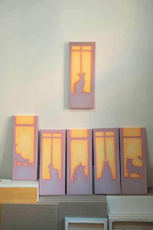 Custom Silhouette Oil Painting Series-To My Little Soulmate Nian San