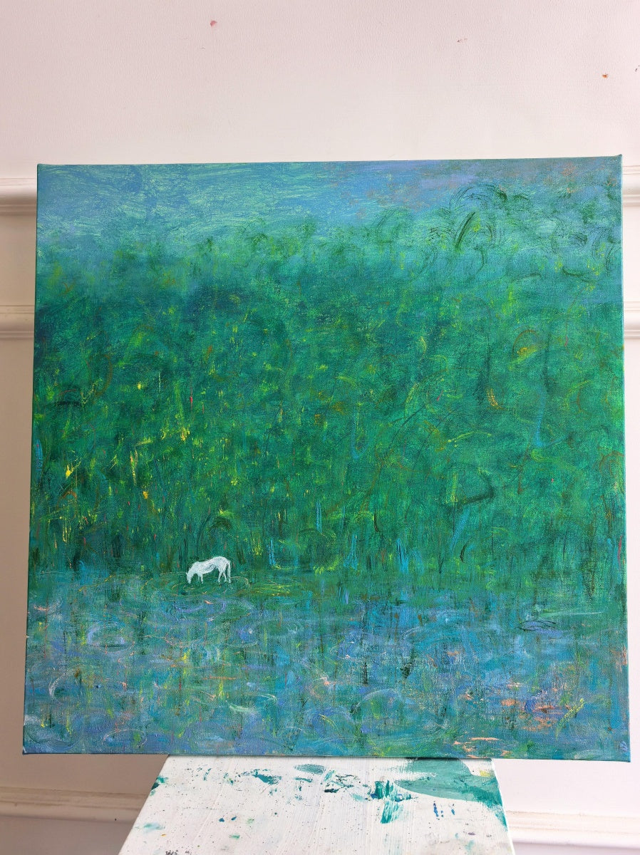Poetic Abstraction Series – Finding a Sanctuary in the Spring Woods (Original 1/1) Fengxi Ni