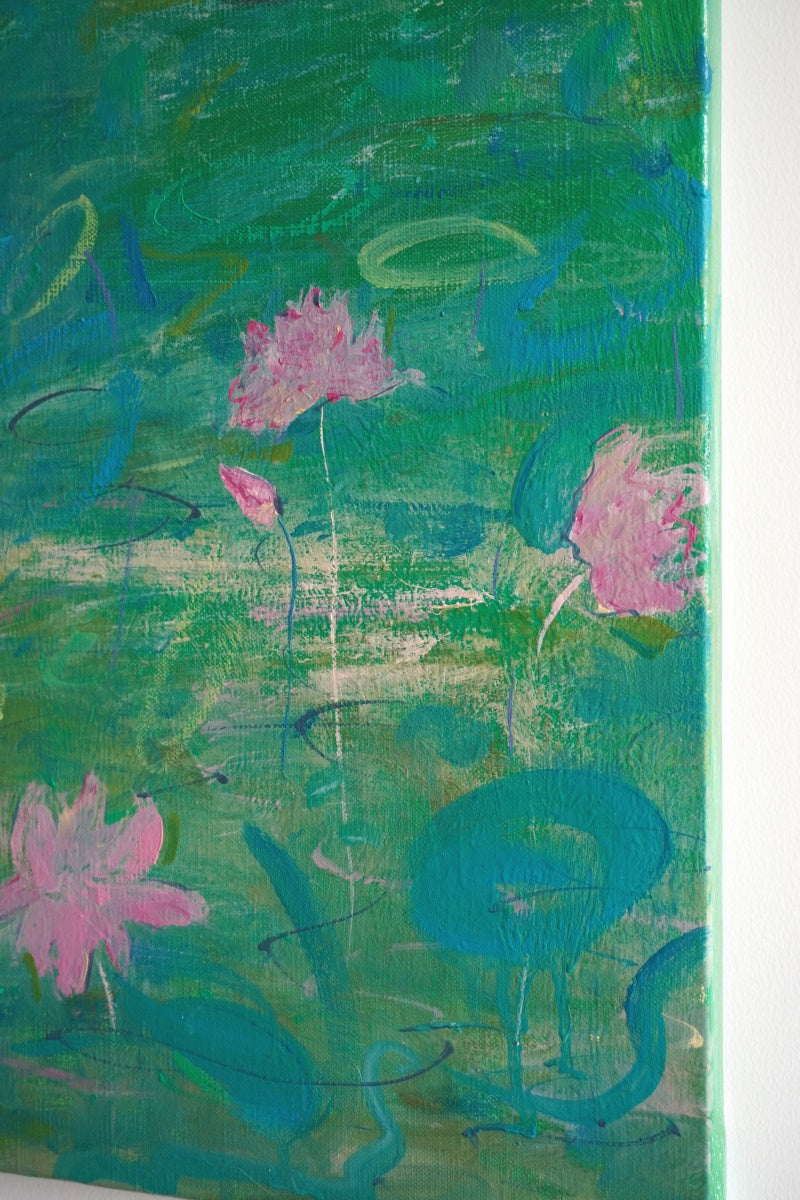 Poetic Abstraction Series – Jade Lotus in Sunny Radiance (Original 1/1) Fengxi Ni
