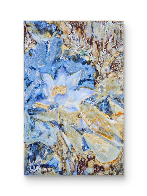 High-Temperature Glaze Ceramic Painting –Blue Lotus I (Original 1/1) Xianyue Lee