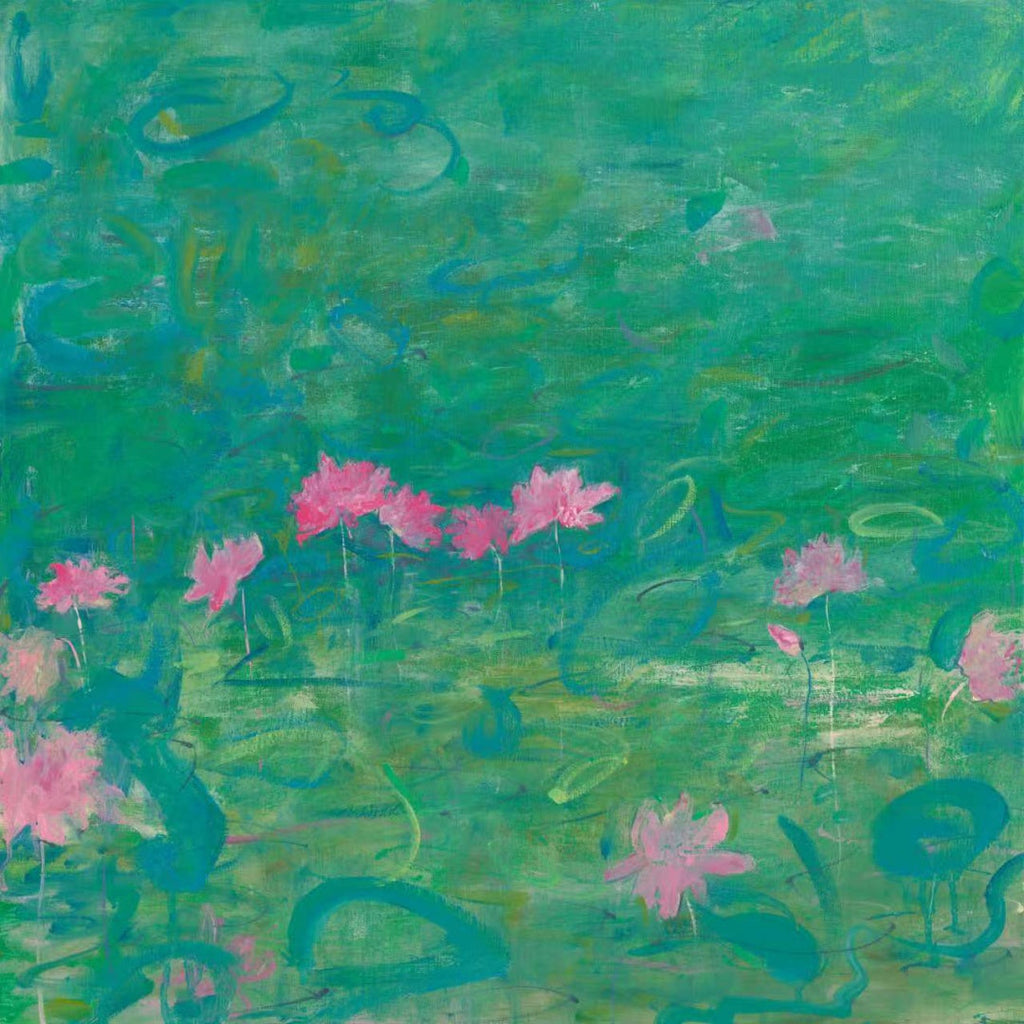 Poetic Abstraction Series – Jade Lotus in Sunny Radiance (Original 1/1) Fengxi Ni