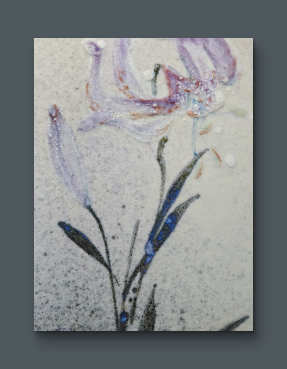 High-Temperature Glaze Ceramic Painting –Orchid (Original 1/1) Xianyue Lee