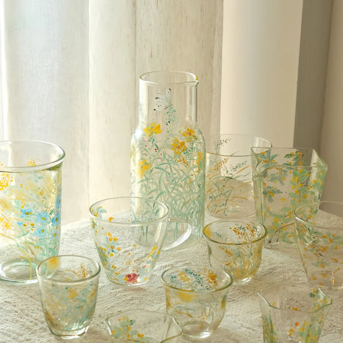 Autumn Abundance Glass Tea Set by Shi Yu ShiYu