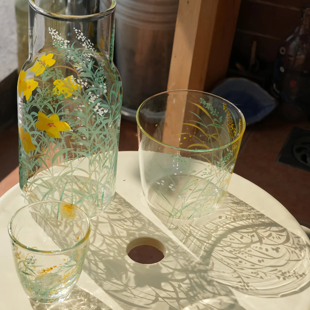 Autumn Abundance Glass Tea Set by Shi Yu ShiYu