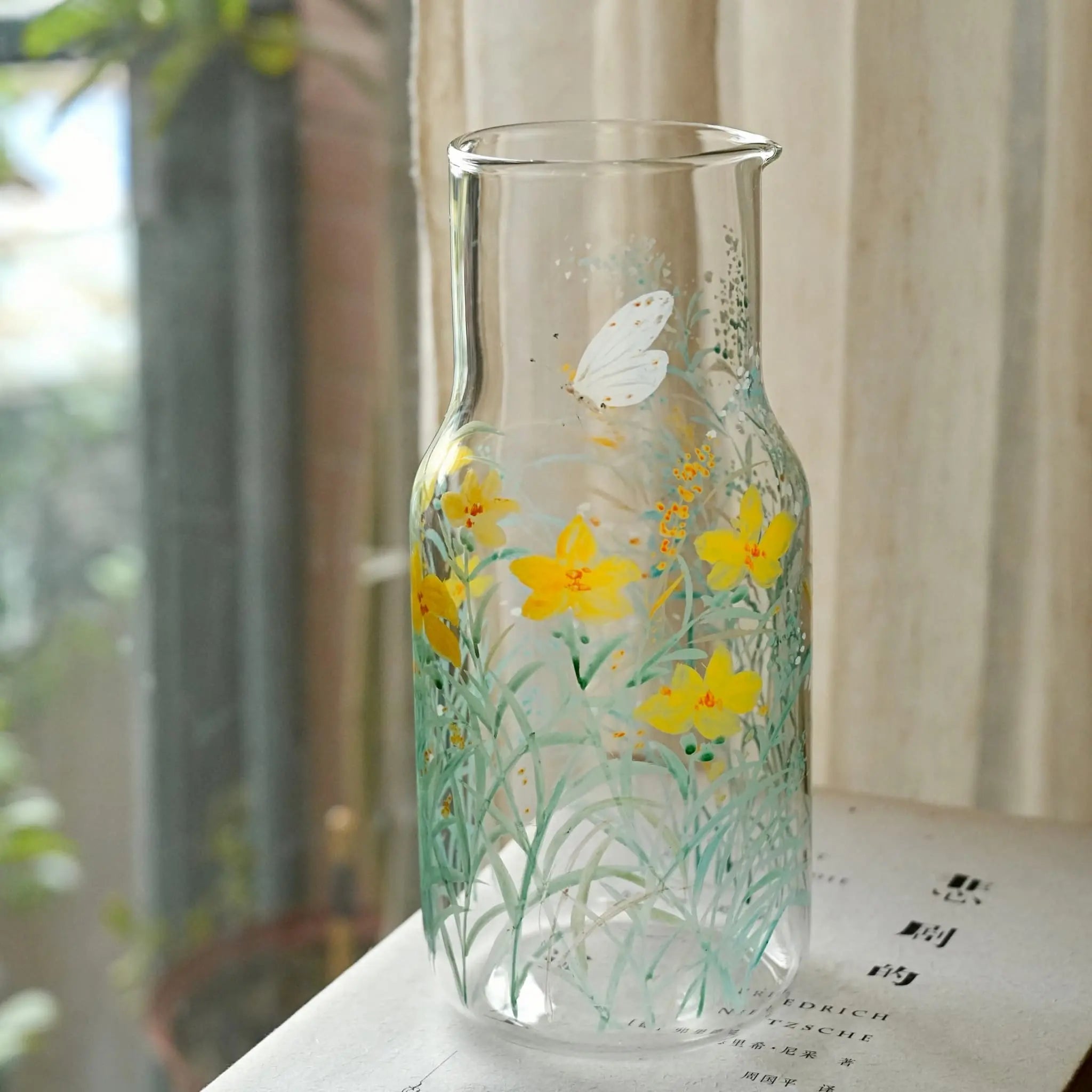 Autumn Abundance Glass Tea Set by Shi Yu ShiYu