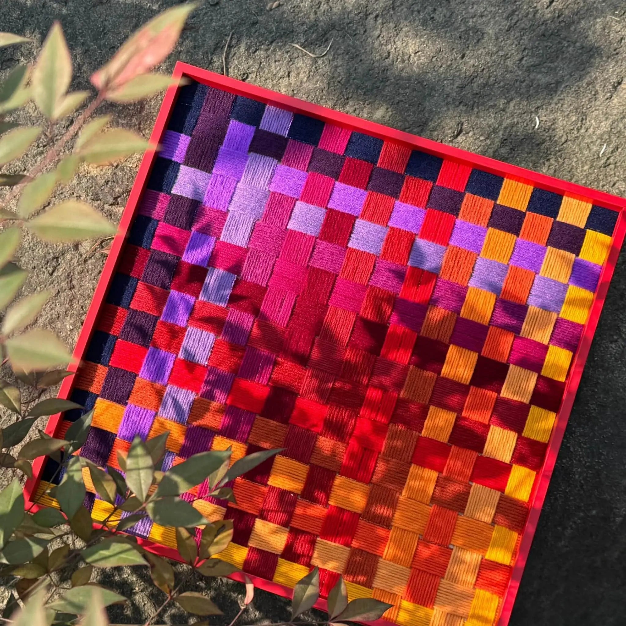 Autumn Maple Glow Fiber Art By Good Monica Good Monica