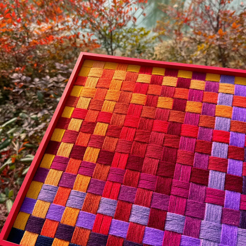 Autumn Maple Glow Fiber Art By Good Monica Good Monica