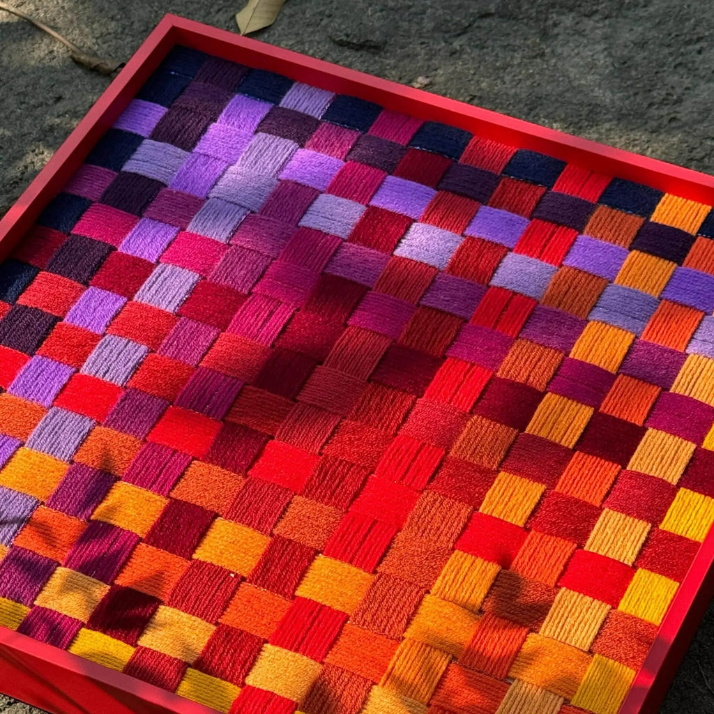 Autumn Maple Glow Fiber Art By Good Monica Good Monica