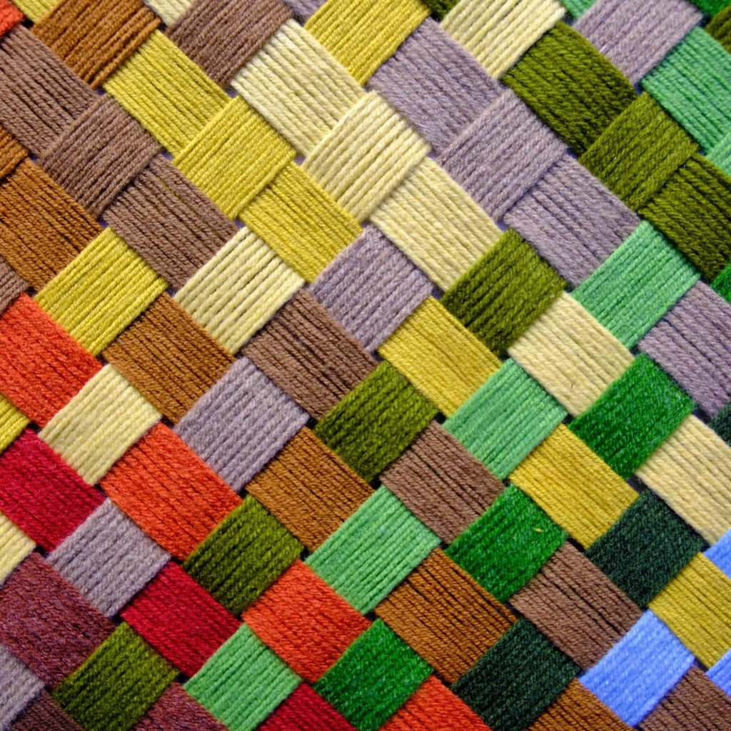 Autumn Woods in Full Color Fiber Art By Good Monica Good Monica