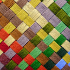 Autumn Woods in Full Color Fiber Art By Good Monica Good Monica