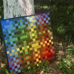 Autumn Woods in Full Color Fiber Art By Good Monica Good Monica