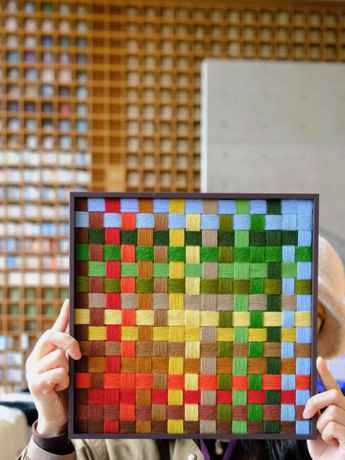 Autumn Woods in Full Color Fiber Art Good Monica