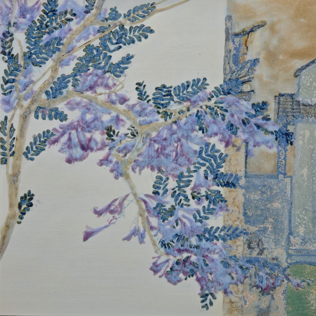 High-Temperature Glaze Ceramic Painting –A Hidden Corner of Blue Blossoms(Original 1/1) Xianyue Lee