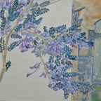 High-Temperature Glaze Ceramic Painting –A Hidden Corner of Blue Blossoms(Original 1/1) Xianyue Lee