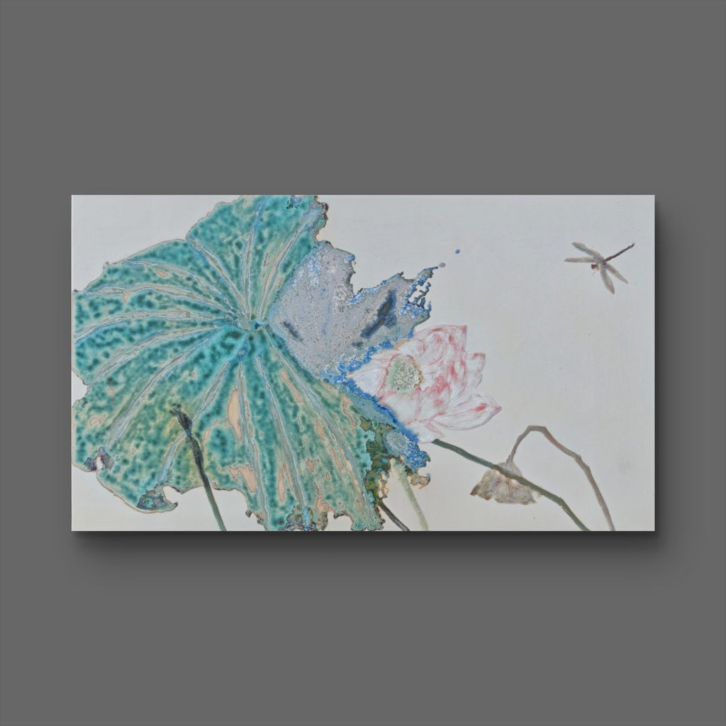 High-Temperature Glaze Ceramic Painting –Summer Lotus Reverie(Original 1/1) Xianyue Lee