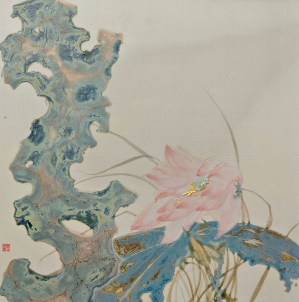 High-Temperature Glaze Ceramic Painting –Between Stone and Bloom (Original 1/1) Xianyue Lee