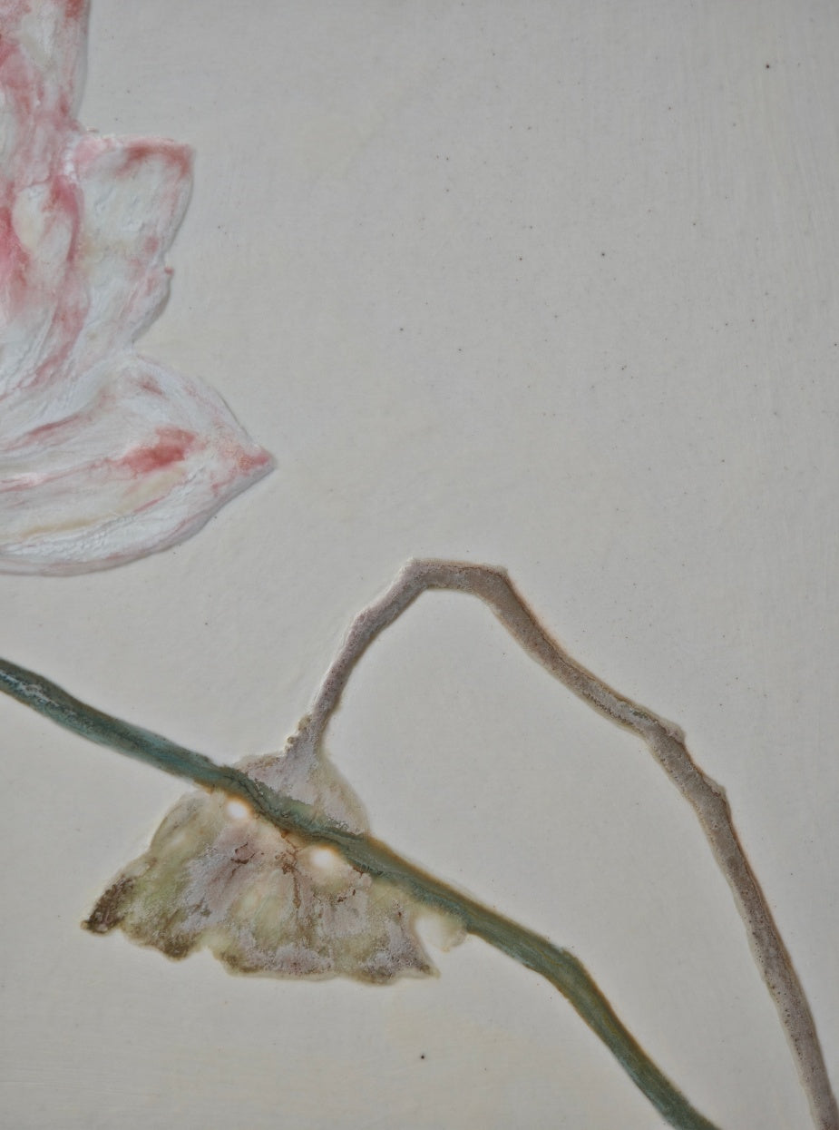 High-Temperature Glaze Ceramic Painting –Summer Lotus Reverie(Original 1/1) Xianyue Lee