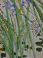 High-Temperature Glaze Ceramic Painting –Iris by the Water (Original 1/1) Xianyue Lee