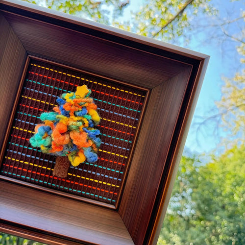 Colorful Christmas Tree Fiber Art By Good Monica Good Monica