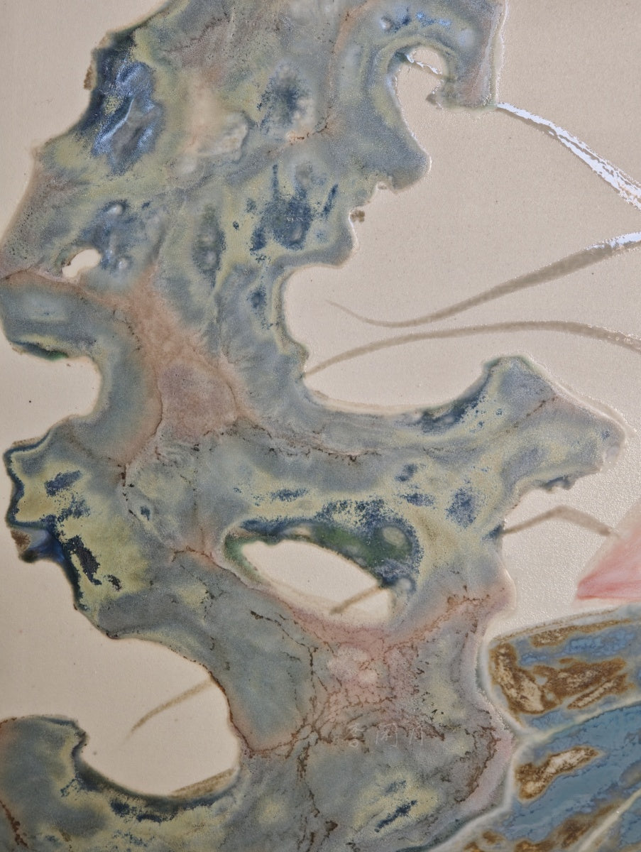 High-Temperature Glaze Ceramic Painting –Between Stone and Bloom (Original 1/1) Xianyue Lee