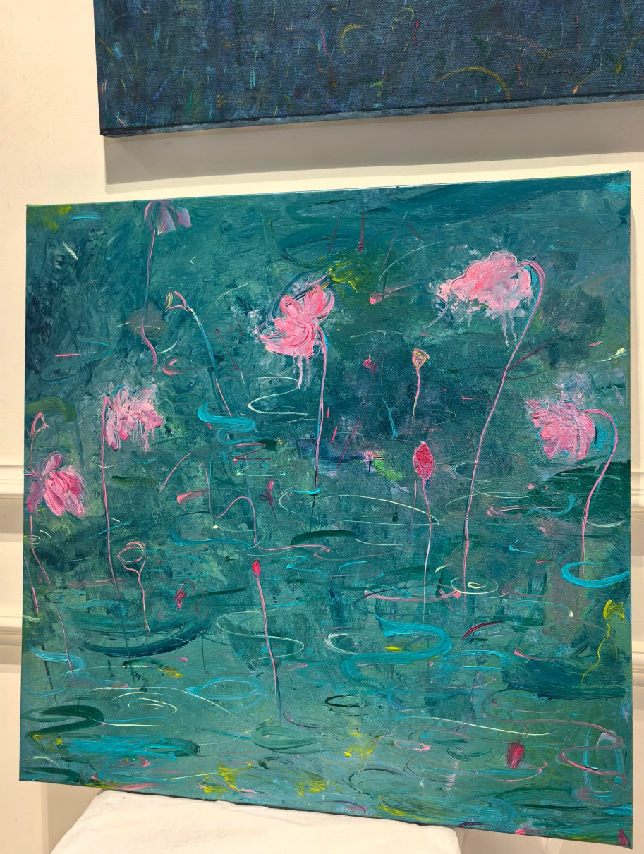 Poetic Abstraction Series – Lotus Breeze Rising (Original 1/1) Fengxi Ni