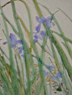 High-Temperature Glaze Ceramic Painting –Iris by the Water (Original 1/1) Xianyue Lee