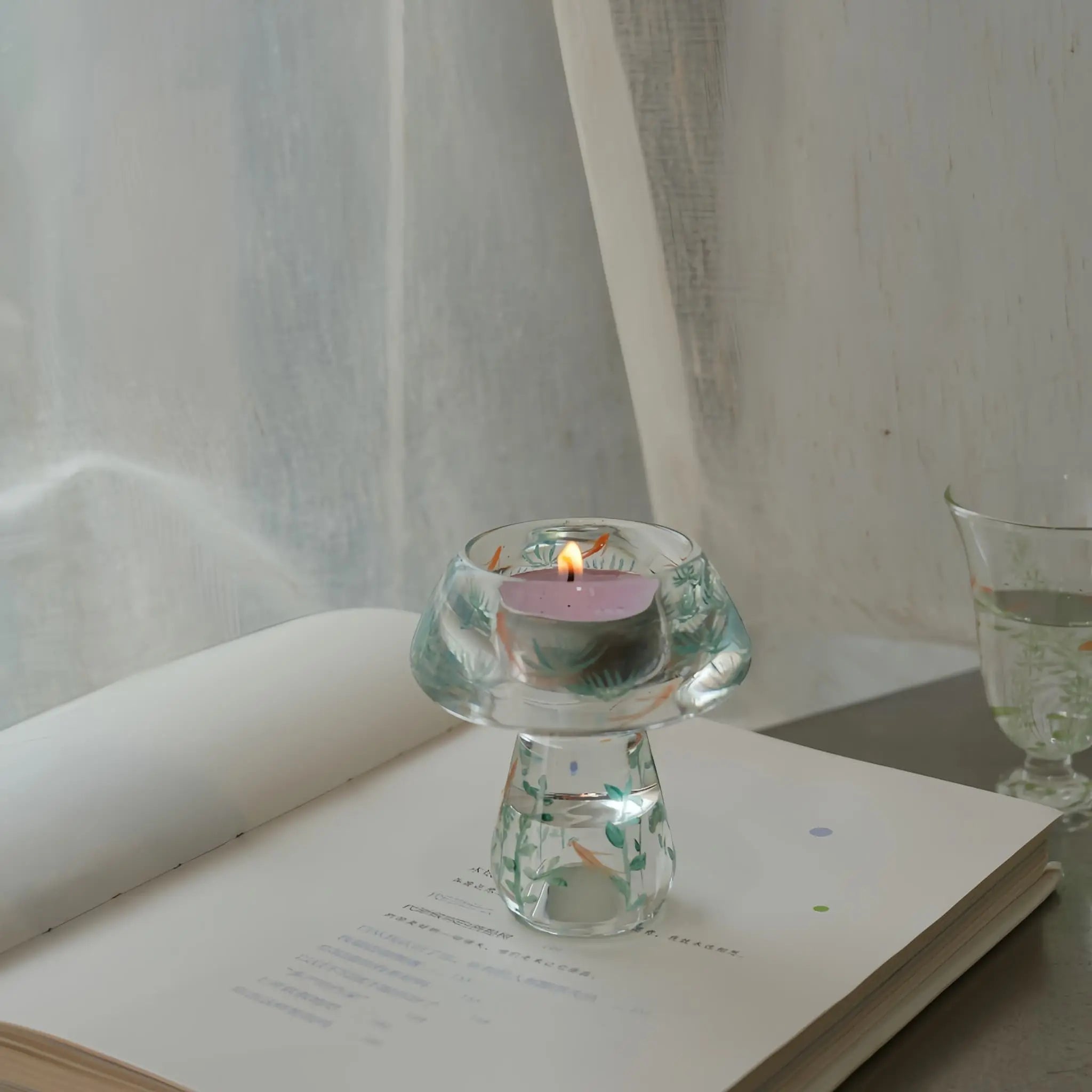 Fish in Still Water Glass Candle Holder by ShiYu ShiYu