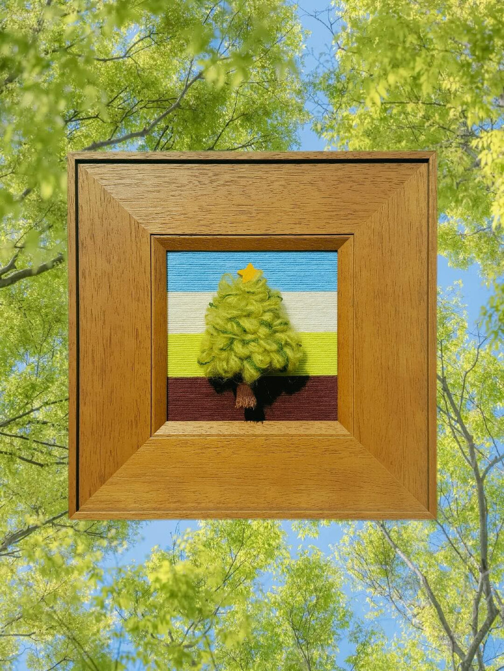 Four Season of a Tree Fiber Art Good Monica