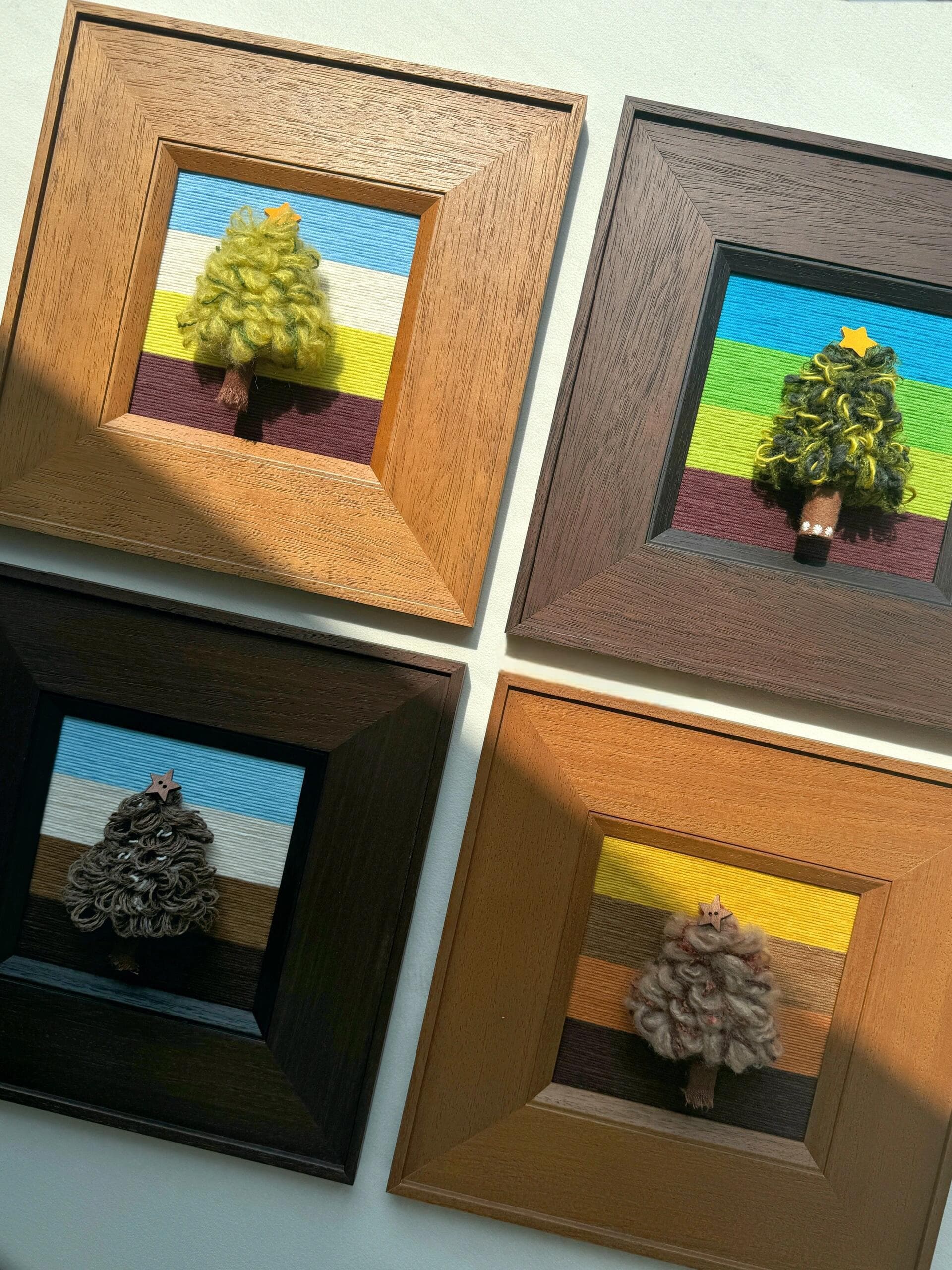 Four Season of a Tree Fiber Art Good Monica