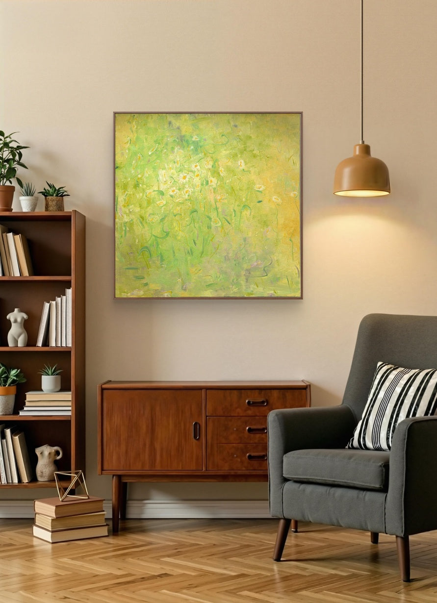 Poetic Abstraction Series – Gentle Light on Wild Daisies (Original 1/1) Fengxi Ni