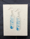 Hand-painted Glass Earrings -Song in Water One Shower Studio
