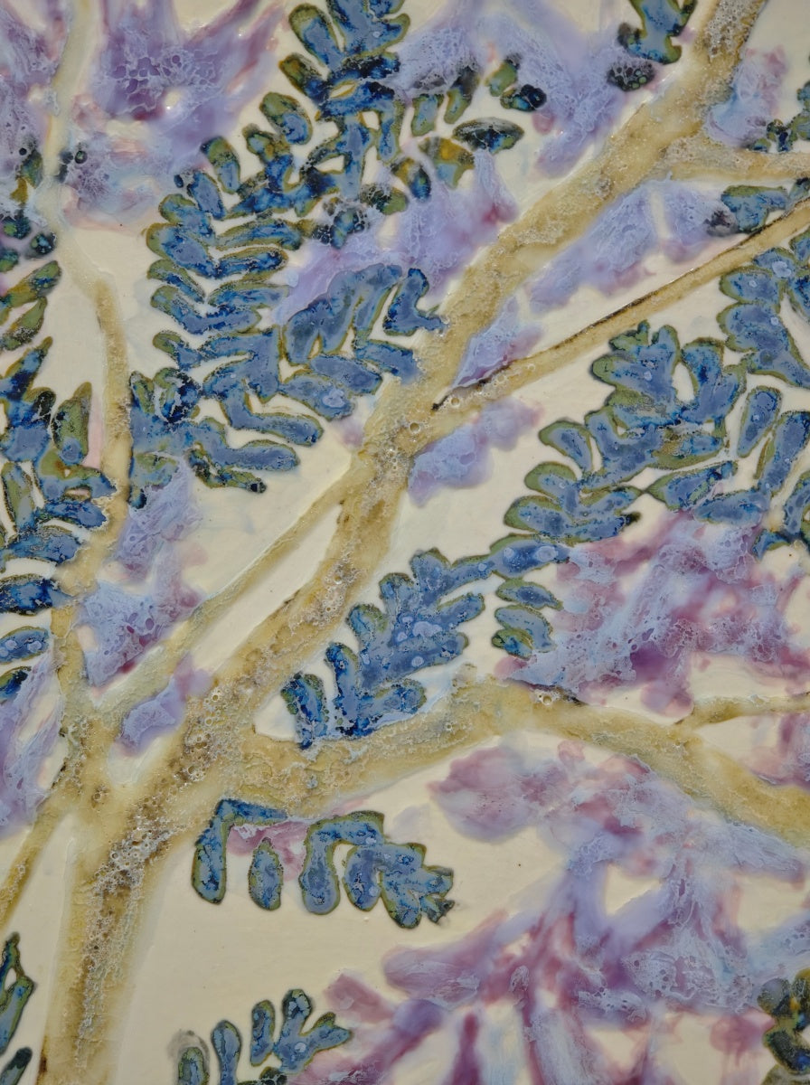 High-Temperature Glaze Ceramic Painting –A Hidden Corner of Blue Blossoms(Original 1/1) Xianyue Lee