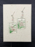 Hand-painted Glass Earrings - Summer Breeze One Shower Studio