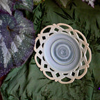 Starry River Handcrafted Openwork Wood-Fired Porcelain Plate Orange Yellow