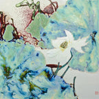 High-Temperature Glaze Ceramic Painting –Hidden Lotus (Original 1/1) Xianyue Lee