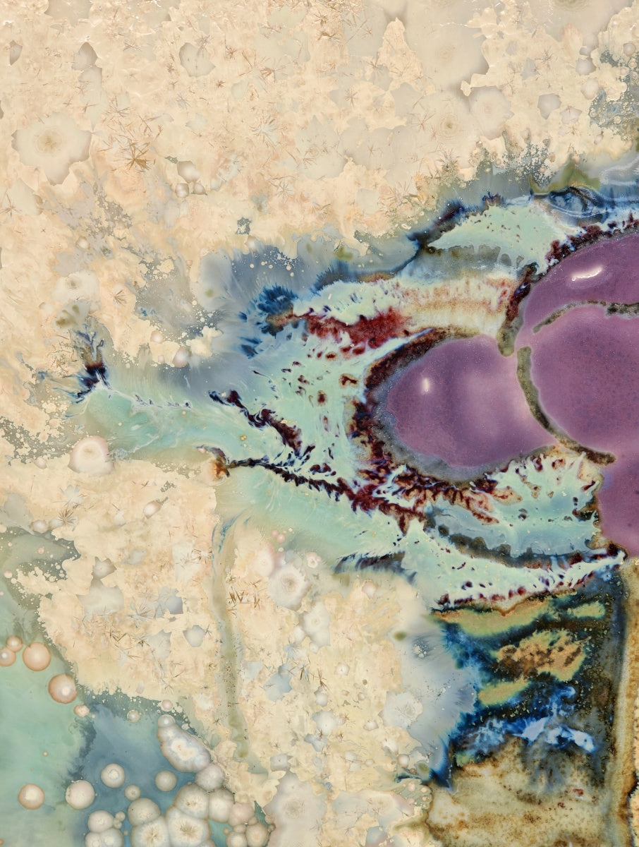 High-Temperature Glaze Ceramic Painting –Lotus in the Breeze III (Original 1/1) Xianyue Lee
