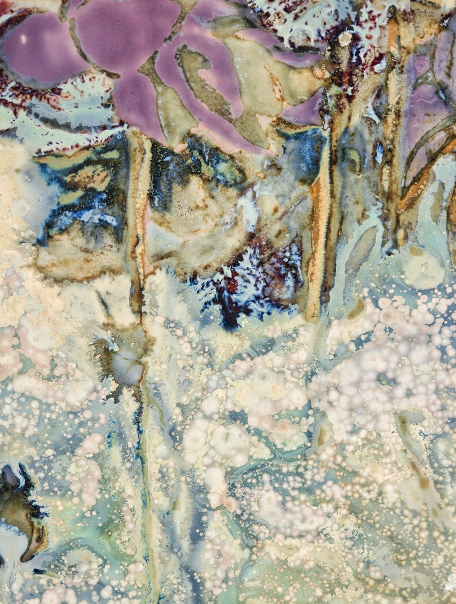 High-Temperature Glaze Ceramic Painting –Lotus in the Breeze III (Original 1/1) Xianyue Lee