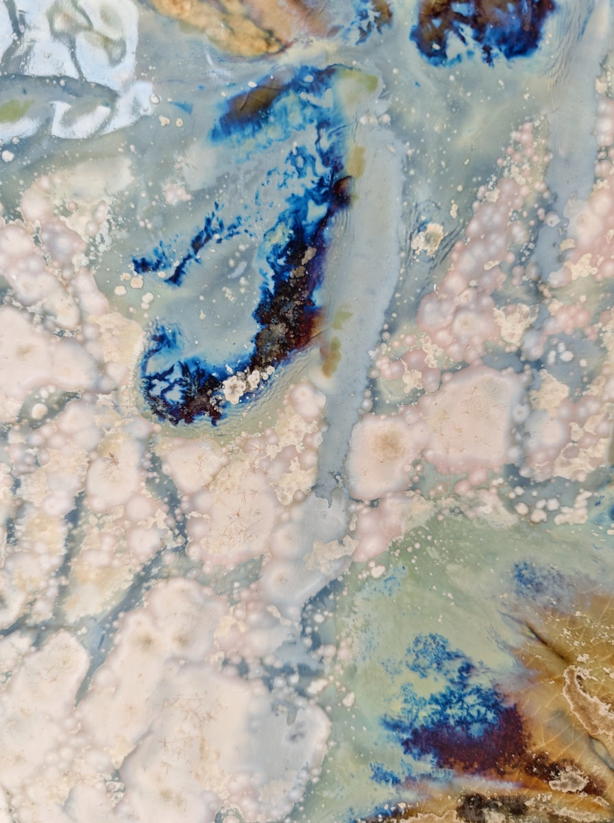 High-Temperature Glaze Ceramic Painting –Lotus in the Breeze II (Original 1/1) Xianyue Lee