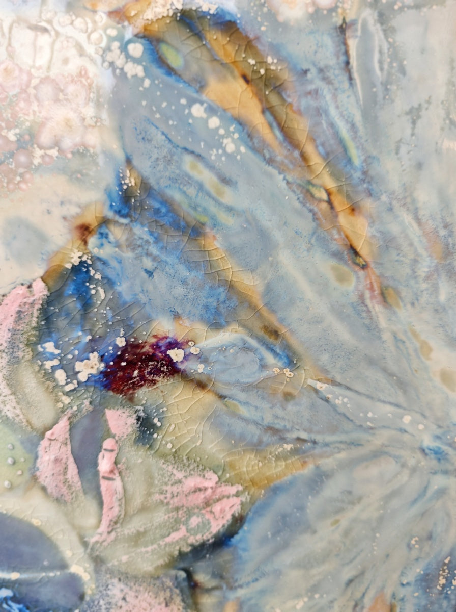 High-Temperature Glaze Ceramic Painting –Lotus in the Breeze II (Original 1/1) Xianyue Lee