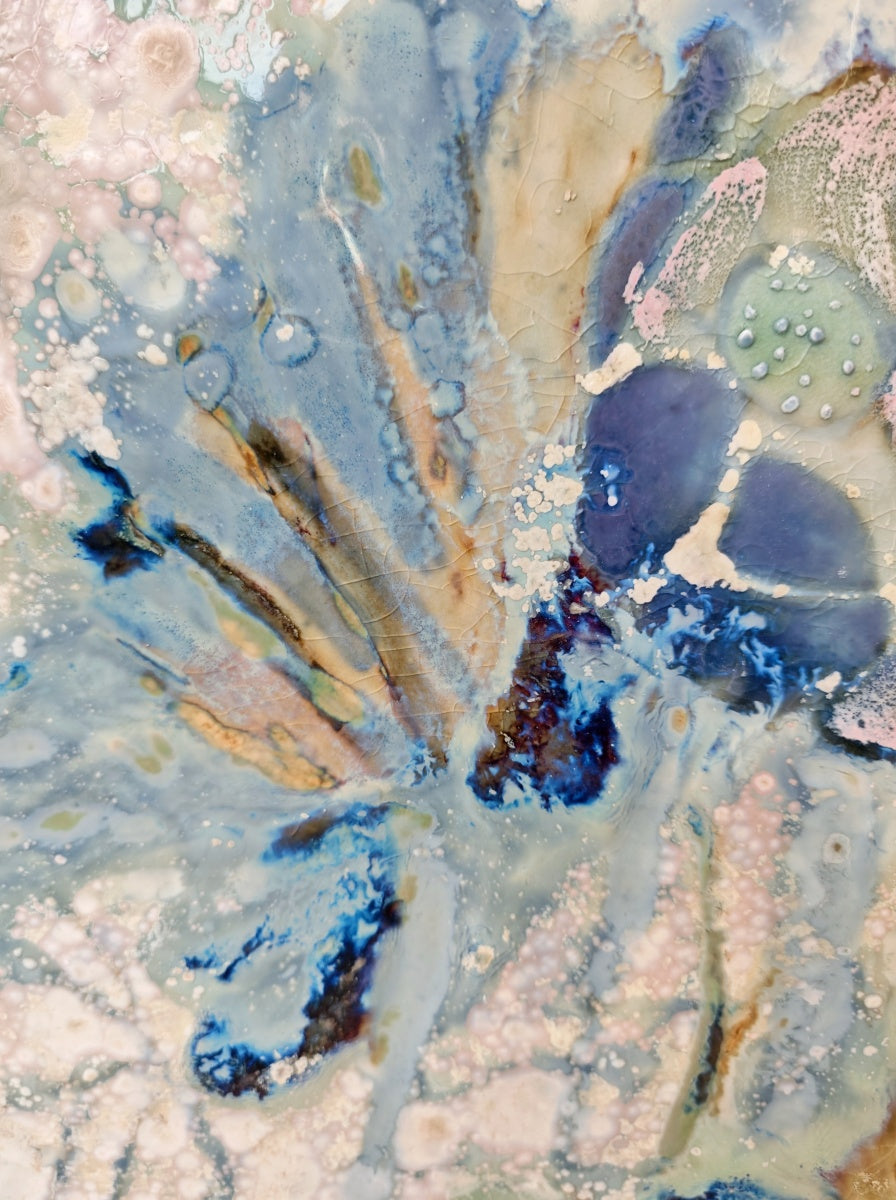 High-Temperature Glaze Ceramic Painting –Lotus in the Breeze II (Original 1/1) Xianyue Lee