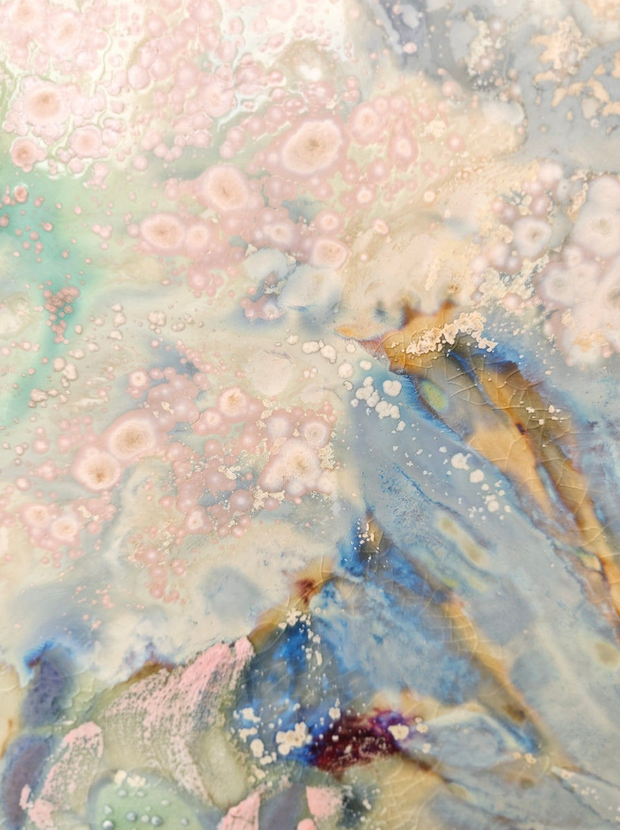 High-Temperature Glaze Ceramic Painting –Lotus in the Breeze II (Original 1/1) Xianyue Lee